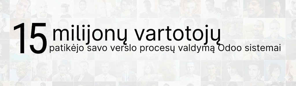 15 milijonų Odoo sistemos vartotojų